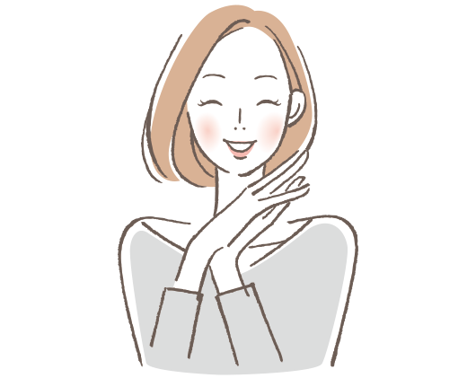 喜んでいる女性のイラスト