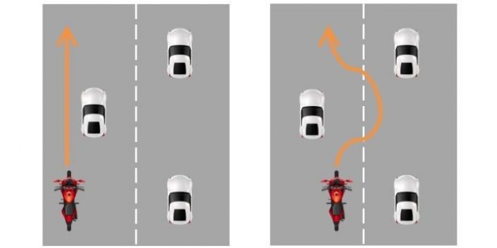大混雑の車の間をスイスイ、バイク「すり抜け走行」の法的問題は?